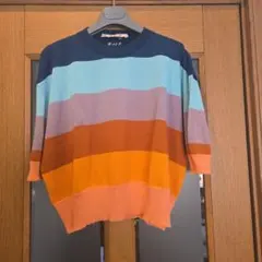 MARNI マルチボーダー クルーネックニット - メルカリ