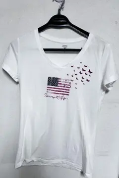 Tommy Hilfiger Vネック Tシャツ ホワイト M