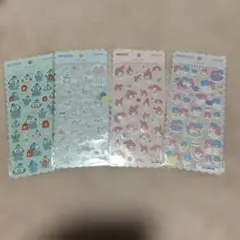 【新品カミオジャパン正規品】 ふわふわサンリオキャラクターズシール 4枚セット