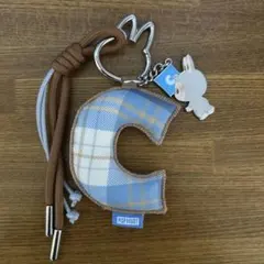 ラブブ　イニシャルペンダント キーホルダー C