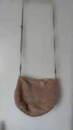 ベージュファーショルダーバッグ