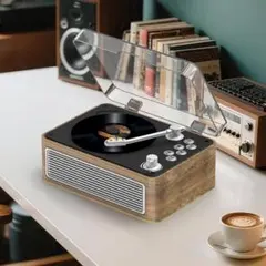 CDプレーヤー レトロ スピーカー充電可能 ポータブル イヤホン 音楽 ラジオ