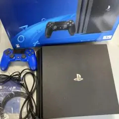 美品★PS4 プロ　4K HDR 1TB Jet Black★箱有り