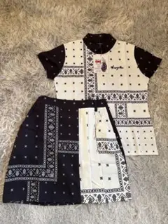 新品未使用❤️KISSONTHEGREENバンダナ柄シャツ&スカート　セットアップ
