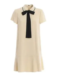 RED VALENTINO コントラストパイピング ストレッチドレスのサムネイル