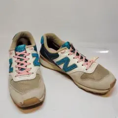 New Balance 996 スニーカー グレーホワイト ピンク 23cm