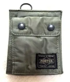 美品】PORTER 財布 ネイビー/レッド 三つ折り 希少 - メルカリ