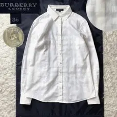5　バーバリーロンドン　シャドーチェック　ノバチェック　シャツ　ブラウス　36