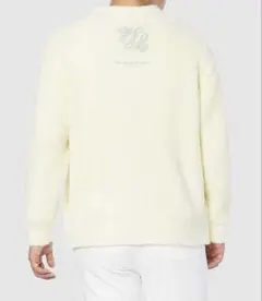 【男女着用可能】ジェラートピケ　Vネックカーディガン　ルームウェア　イエロー