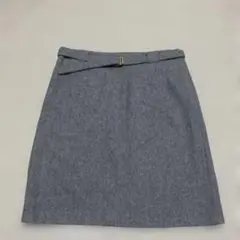 グレー ミニスカート ベルト付き