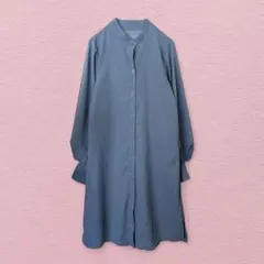 美品【Futier Land】長袖 シャツワンピース ひざ丈 ロング 大人可愛いのサムネイル