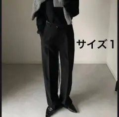 ok.soon オクスン high-waist wool like slacks