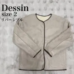 Desssin デッサン リバーシブル ノーカラージャケット アウター