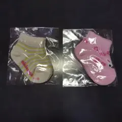 ミキハウス ベビー靴下 11-13cm アイボリー/ピンク