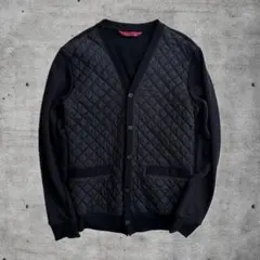 archive zara quilting cardigan black M相当