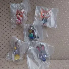 【匿名】ズートピア2 めじるしアクセサリー 全5種 コンプリートセットフルコンプ