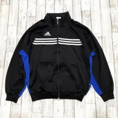 【デザイン製◎！】adidas アディダス　トラックジャケット　ジャージ　黒　青