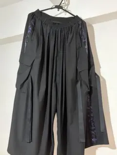 axes femme REZEN 袴パンツ サイドライン 紫 黒