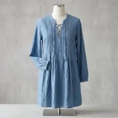 OLD NAVY オールドネイビー デニムブルー 長袖チュニック ワンピース S