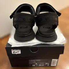 Onitsuka Tiger OHBORI STRAP ブラック 22センチ