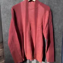 NICOLE CLUB FOR MEN リブ編み ハイネックセーター 赤