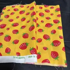 いちご生地ハギレ　2枚セット
