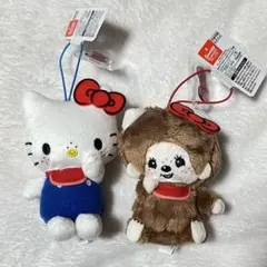 モンチッチ×ハローキティ おそろいアクリルチャーム付きマスコット