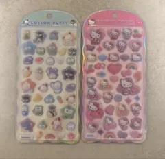 【正規品】コットンパフィシール　キティ　はぴだん サンリオ
