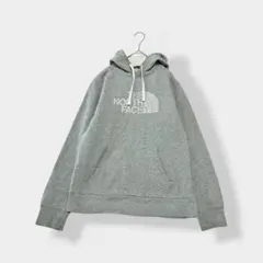 THE NORTH FACE 裏起毛 ロゴプリント パーカー グレー S