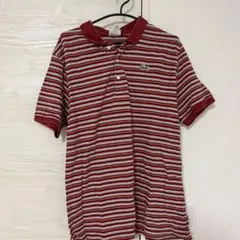 最終値下げ‼️ ラコステ　LACOSTE 古着　半袖Tシャツ　ボーダー　赤