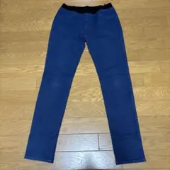 GUネイビー スリムフィット デニム風レギンスパンツMサイズ