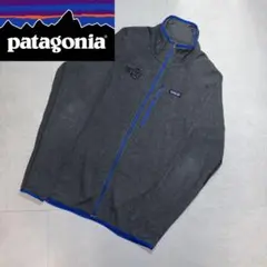 Patagonia フリースジャケット グレー ロゴ刺繍 パタゴニア メンズ