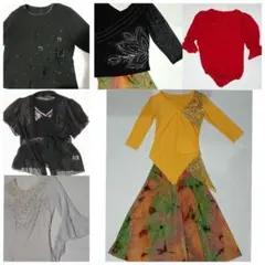 社交ダンスウェア8点セット☆レッスンウェア☆サイズM～L