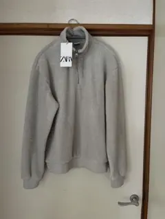 ZARA フリースボアジャケット ハーフジップ
