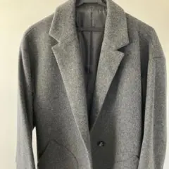 グレー チェスターコート ウール