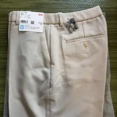UNIQLO DRY機能 ベージュスリムパンツ L