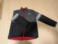 adidas 中綿ジャケット 黒/赤　160cm