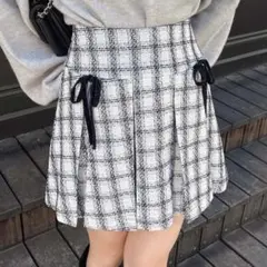 INGNI ベロアリボンツイードプリーツスカパン スカート