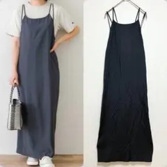 URBAN RESEARCH サニーレーベル ドットキャミワンピース ブラック