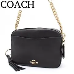 【未使用級】COACH 29411 チェーン ショルダーバッグ レザー ブラック