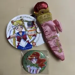 セーラームーン　変装ペン　ポーチ　ジュピター　缶バッジ　Kiss