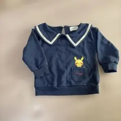 モンポケ セーラー襟トレーナー 90 ネイビー ポケモン