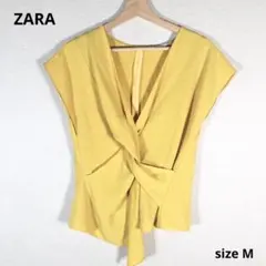 ☆状態良好☆ZARA ザラ トップス 半袖 イエロー系 sizeM