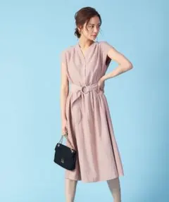 FONCE フレンチ袖ショルダータックワンピースルージュヴィフリ ラクレのサムネイル