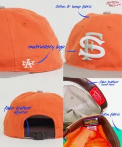 American Needle ベースボールキャップ 刺繍ロゴ フリーサイズ