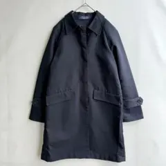 アダムエロペ　レディース　ステンカラーコート　36 S ブラック　ライナー付き