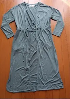 アズールバイマウジー　ロングカーディガン　カーキ　S