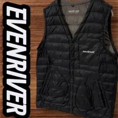 EVENRIVER　ダウンベスト　アウター　トップス　前開き　メンズ　M　黒のサムネイル