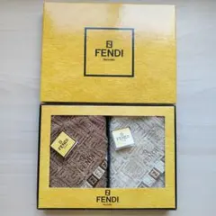 未使用　FENDI　フェンディ　タオルハンカチ　２枚　セット　ズッカ　ミニタオル