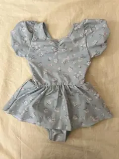 アプレレクール UVカット 水着 ナチュラル花柄バックリボンワンピース 110